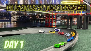 DIECAST CARS RACING  HIGHWAY TO HEAVEN TOURNAMENT DAY 1 [upl. by Aitnuahs]