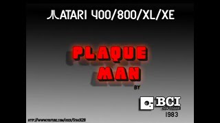 Atari 8bit  Plaque Man BCI Software 1983 [upl. by Norvan]