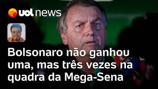 Bolsonaro ganhou na quadra da MegaSena 3 vezes petistas fazem piada por valor do prêmio  Sakamoto [upl. by Ludovick952]