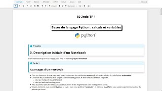 2nde TP 1 Python initiation [upl. by Schonfeld544]