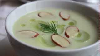 White Gazpacho Recipe  Chilled Summer Vegetable Soup [upl. by Yaya399]