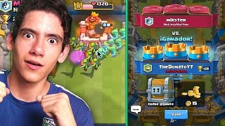 HAGO EL RETO MAS LOCO DE CLASH ROYALE y ME TOCA UN COFRE GIGANTE GRATIS  TheDonato [upl. by Heise]