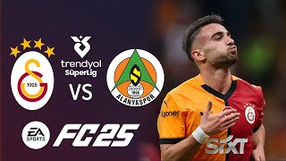 GALATASARAY VS ALANYASPOR TRENDYOL SÜPER LİG 8 HAFTA  EA FC 25 [upl. by Dallon]