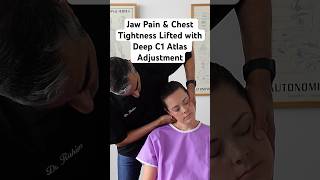 Jaw Pain amp Chest Tightness Lifteed with C1 Atlas chiropractic adjustment shorts [upl. by Nahamas807]