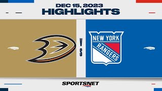 NHL Highlights  Ducks vs Rangers  December 15 2023 [upl. by Ayeka152]