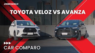 Toyota Avanza vs Toyota Veloz Comparison MPV vs SUV  ZigwheelsPh [upl. by Teuton13]