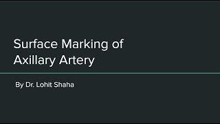 Surface Marking of Axillary Artery [upl. by Nivak611]