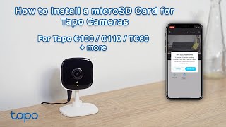 TPLink  Tapo Guide  How to Install a microSD Card For Tapo C100  C110  TC60 [upl. by Bryanty]