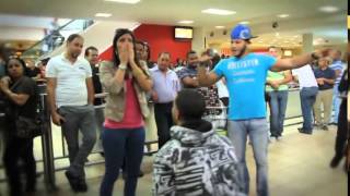 Flash Mob Proposal at Santo Domingo Airport [upl. by Namlaz]