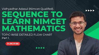 Sequence to learn NIMCET mathematics Part 1 [upl. by Anitnoc]