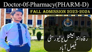 PHARMD Fall Admission 20232024  PHARMD In Riphah International University Faisalabad [upl. by Winnifred]