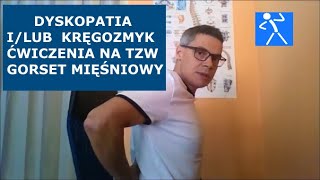 Ćwiczenia mięśni brzucha i grzbietu  Dyskopatia lędźwiowa  Kręgozmyk  Jak ćwiczyć  🇵🇱 🇪🇺 [upl. by Ayeka]