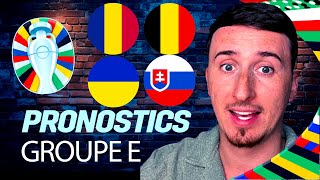 PRONOSTIC EURO 2024  Groupe E qui va se qualifier  Belgique Ukraine Roumanie Slovaquie [upl. by Hannus]