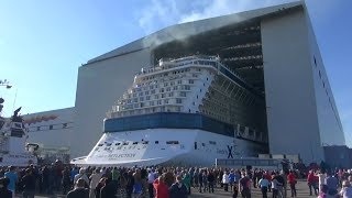 Float out CELEBRITY REFLECTION  Meyer Werft Shipyard [upl. by Sirovart]