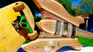 I Built a Guitar out of 14 Skateboards [upl. by Gnouh]