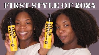 First Style of 2024 Wash and Go with Pattern Curl Mousse [upl. by Trescott]