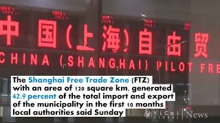 FTZ Contributes to Over 40 Shanghai Import Export in First 10 Months [upl. by Anelram]