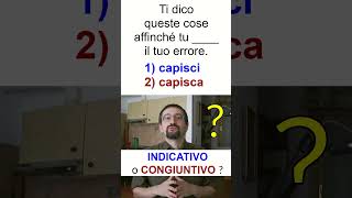 Bisogna usare lindicativo o il congiuntivo breve quiz italiangrammar [upl. by Betthezul]