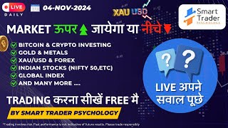 🎯 4th Part2 November BTC and XAUUSD live analysis  Learn Technical analysis  BTC XAUUSD [upl. by Einahpit]