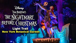 The Nightmare Before Christmas Light Trail at New York Botanical Garden 2024 September 27 2024 [upl. by Luise]