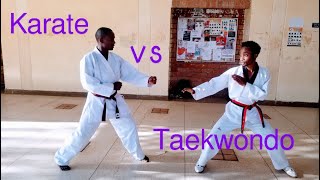 Karate vs Taekwondo  Sparring [upl. by Regnij279]