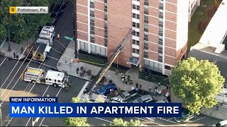 Man killed in Pottstown high rise apartment fire dozens displaced [upl. by Sices]