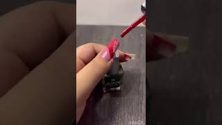 Easy Nailart using striping tape 💅💅nailart youtubeshorts naildesigns notoolnailart shorts2024 [upl. by Adnalay]