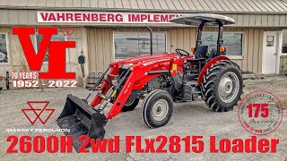 Massey Ferguson 2604H 2wd Tractor with FLx2815 Loader [upl. by Yrrehs649]