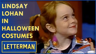 Young Lindsay Lohan In Daves Halloween Costumes  Letterman [upl. by Stoddart518]