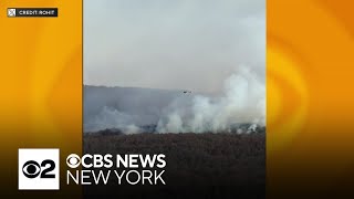 Crews battling wildfires across northern New Jersey [upl. by Ystap]