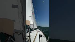 Galveston Bay cruising sailinglife sailboat gulfofmexico ocean [upl. by Doralyn]