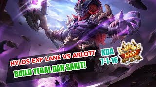 BEGINI CARA MAIN HYLOS EXP LANE LAWAN ARLOT MOBILE LEGENDS  MLBB [upl. by Cowey]