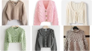 Most stylish and trending crochet pullover sweater designCrochet sweater design 2024 [upl. by Ecirbaf]