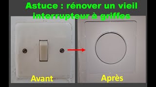 Enfin résolu rénover un vieil interrupteur à griffe idem pour prises [upl. by Enyawud132]