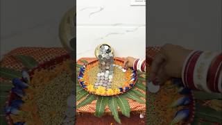 Dhanteras pooja diy🪔 divali pooja decoration diwali diy shorts trending [upl. by Anallese41]