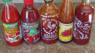 Sriracha  Comparison and Review of 5 Different Brands [upl. by Araid]