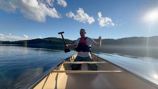 Esquif TFormex LITE Canoe Paddle Test Alone on lake in PapineauLabelle Quebec [upl. by Assirrak811]