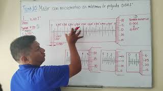 MEDIR CON MICRÓMETRO EN MILÉSIMAS DE PULGADAS ESCALA 0 001 [upl. by Nichole799]
