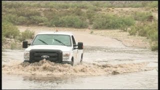 Rain leaves mini lakes in Eddy County [upl. by Ewens]