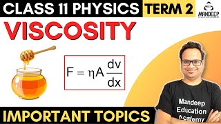 What is Viscosity Class 11 Physics Term 2 Important Topic For Final Exam [upl. by Drews]