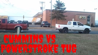 Cummins 59 Vs Powerstroke 73 Tug Of War Video [upl. by Eneleahcim]