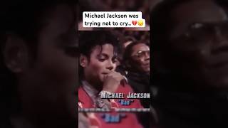 Michael Jackson Holding Back Tears 💔😢 shorts michaeljackson [upl. by Darrelle9]