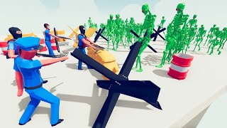 Zombie 100 Units vs Army Soldier  Totally Accurate Battle Simulator TABS [upl. by Nyad40]