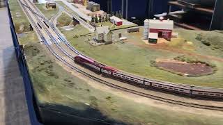 Kato N Scale Thalys train on Northern Virginia NTrak layout [upl. by Hgieliak]