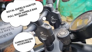 Royal Enfield Hunter 350 modified  Pull back Handle baar riser for hunter 350  Hunter 350 [upl. by Liban]