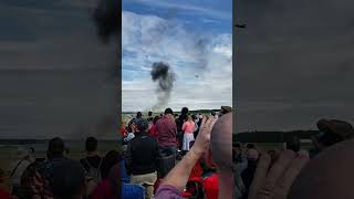 JBERs Arctic Thunder Airshow f16 Roll and 9g turn plus explosion arcticthunder [upl. by Ydualc532]