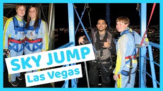 JUMPING OFF A BUILDING  Sky Jump  Stratosphere Hotel amp Casino  Las Vegas Night Adventures [upl. by Nicko]