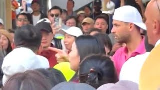 Dimitrov Angry Confronts Fan that Intentionally Tripped Him in Shanghai [upl. by Boykins]