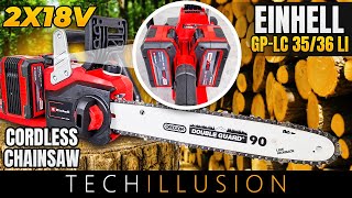 🔥BRUTAL PERFORMANCE Einhell GPLC 3635 Li cordless chainsaw on test😱 GPLC 3635 Li  Review [upl. by Grady681]