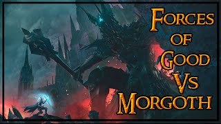 Forces of Good vs Morgoth The First Dark Lord  Dagor Dagorath Mod  LotR BfME 2 RotWK سيد الخواتم [upl. by Ettezzil]